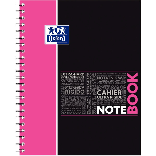Cahier à reliure intégrale NOTEBOOK OXFORD 160 pages perforées, format A4+, quadrillé 5x5