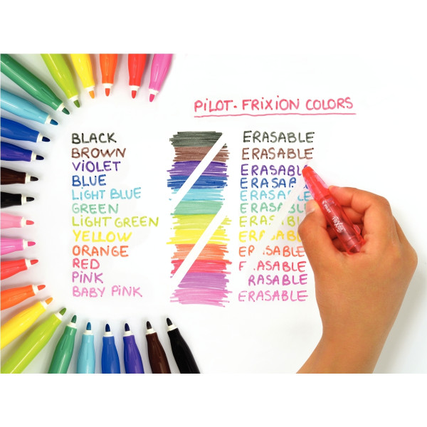 Pochette de 6 feutres Frixion colors assortis