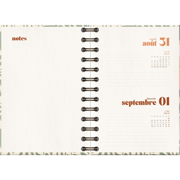 Agenda journalier 12,5x17,5 Vintage sun