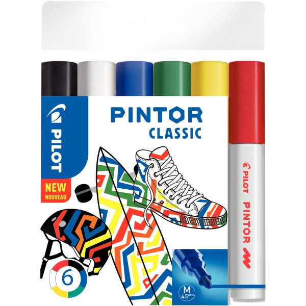 Pochette de 6 marqueurs Pintor classic pointe moyenne