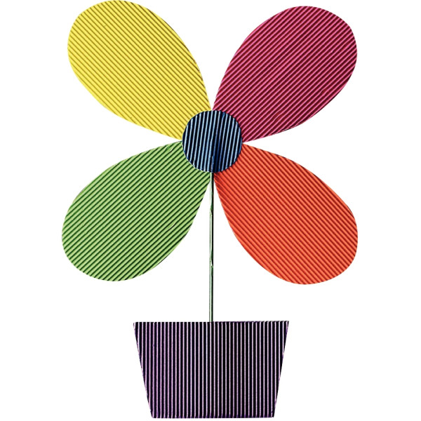 Paquet de 10 feuilles carton ondulé A4, couleurs assorties