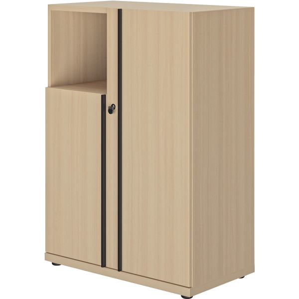 Rangement mi-haut 2 portes E-Motion chêne structuré