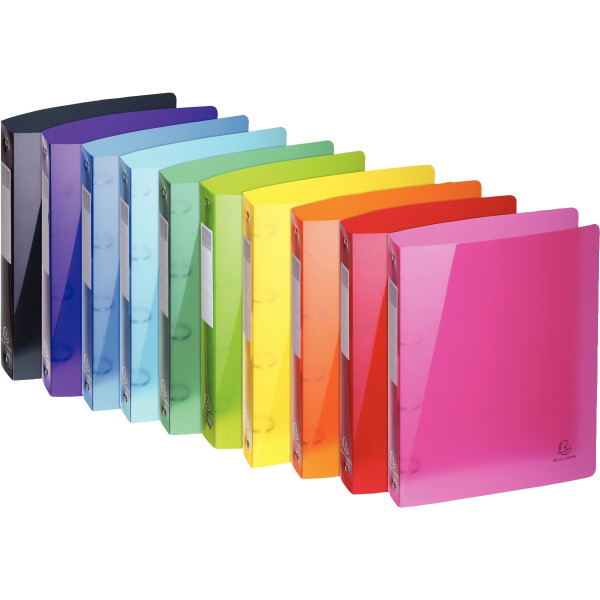 Classeur 4 anneaux en polypropylène IDERAMA, format A4+, dos 4 cm, coloris assortis