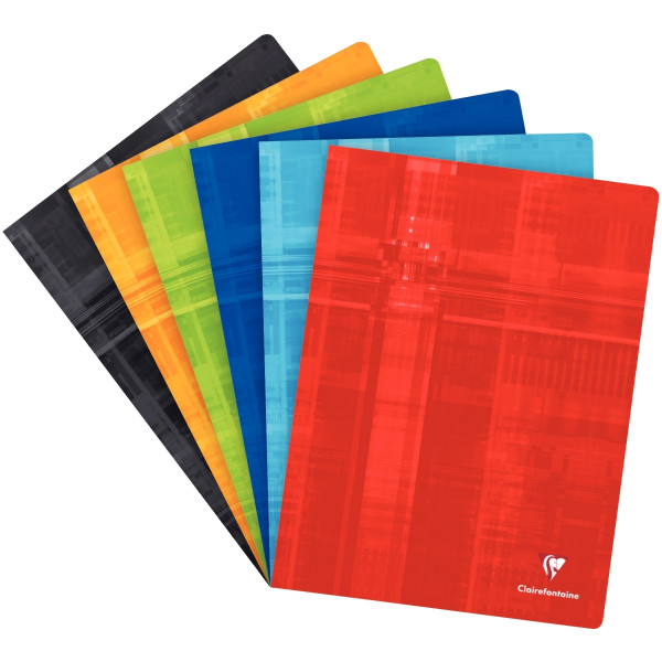 Piqûre 144 pages CLAIREFONTAINE, format 24x32 cm, seyès, papier 90g