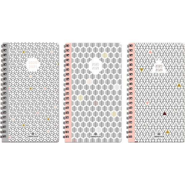 Agenda semainier poche Graphik 3D assorti
