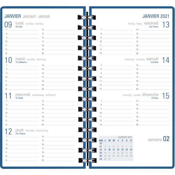 Agenda semainier poche Graphik 3D assorti