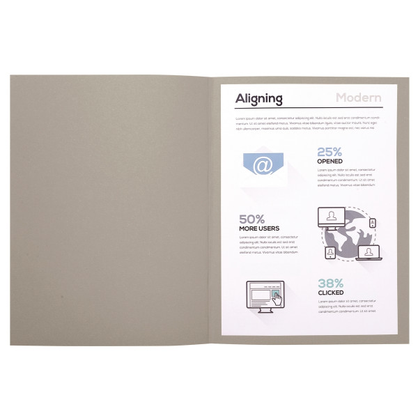 Paquet de 100 chemises 170g FOREVER format 24x32 cm, gris