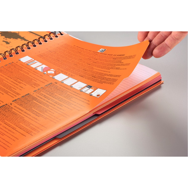 Cahier à reliure intégrale FILINGBOOK format A4+ quadrillé 5x5, 200 pages perforées