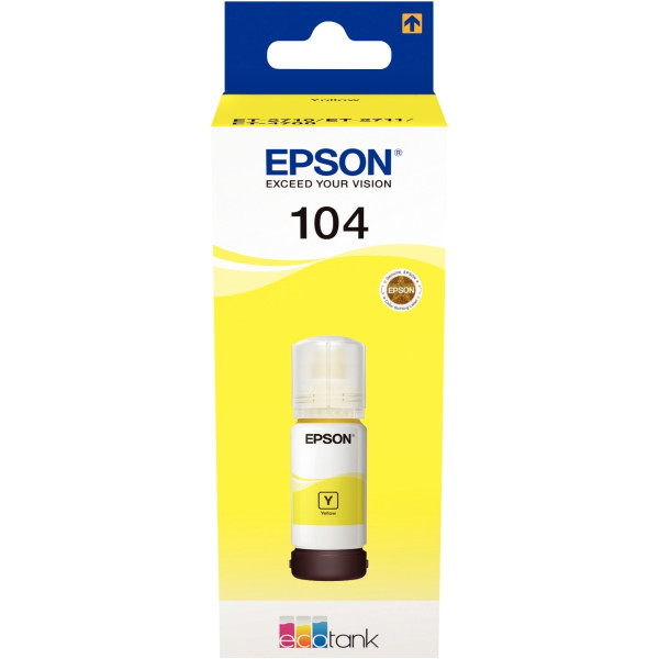 Epson 104 flacon d'encre jaune authentique (T00P440)