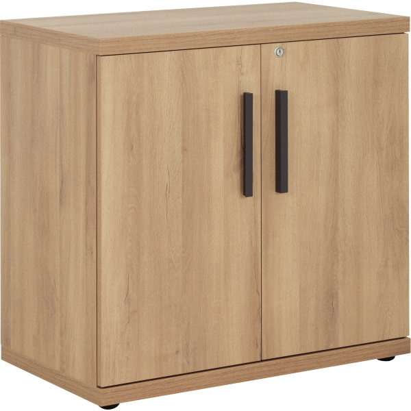 Rangement bas 2 portes Brabant L80xH78xP45cm chêne du bocage/anthracite