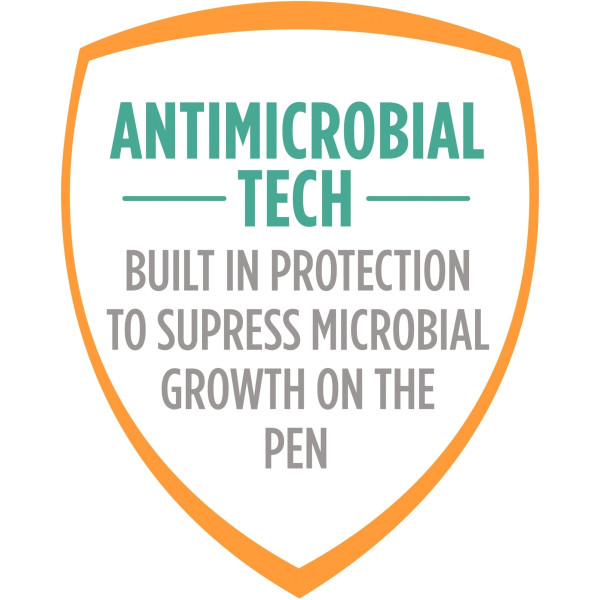 Stylo bille stylet Antimicrobial clic noir