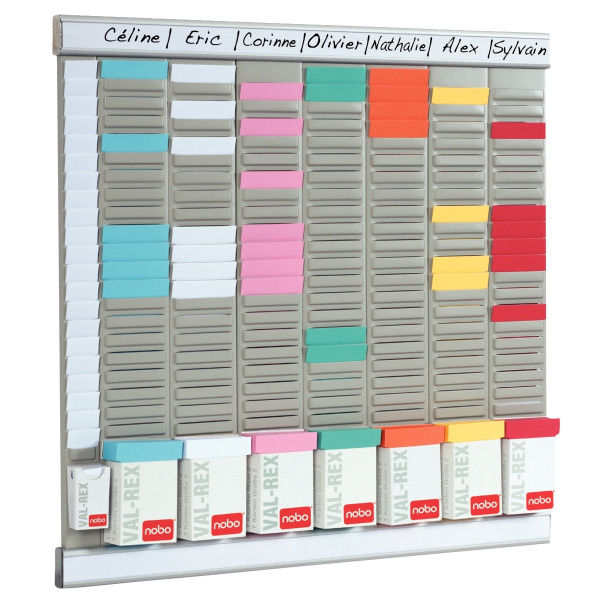 Paquet de 100 fiches planning indice 1,5 rose
