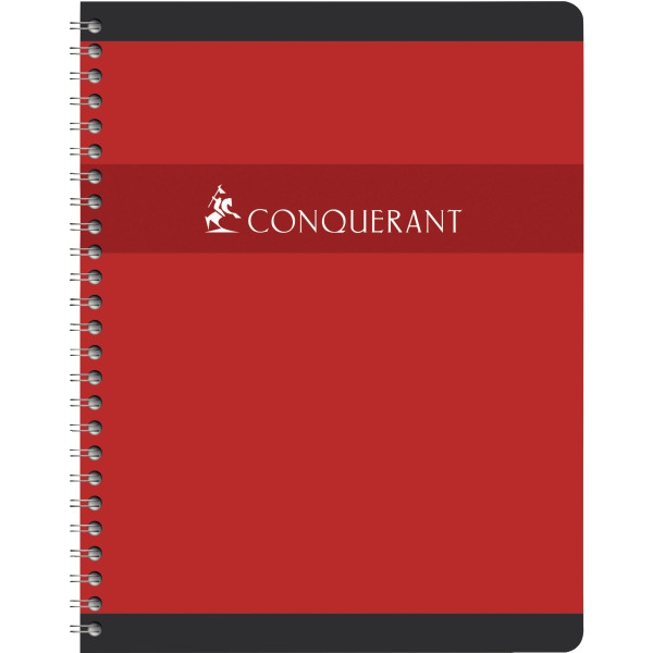Cahier à reliure intégrale 180 pages CONQUERANT, format 17x22 cm, seyès, papier 70g