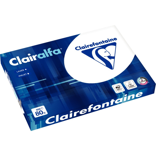 Ramette de 500 feuilles format A3 80g blanc CLAIRALFA