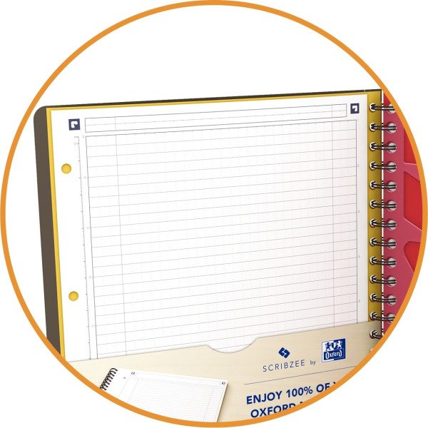 Cahier à reliure intégrale ACTIVEBOOK format tablette B5 quadrillé 5x5, 160 pages