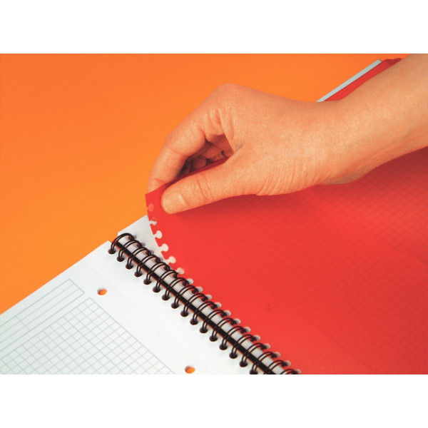 Cahier à reliure intégrale ACTIVEBOOK format A4+ ligné 6 mm, 160 pages perforées