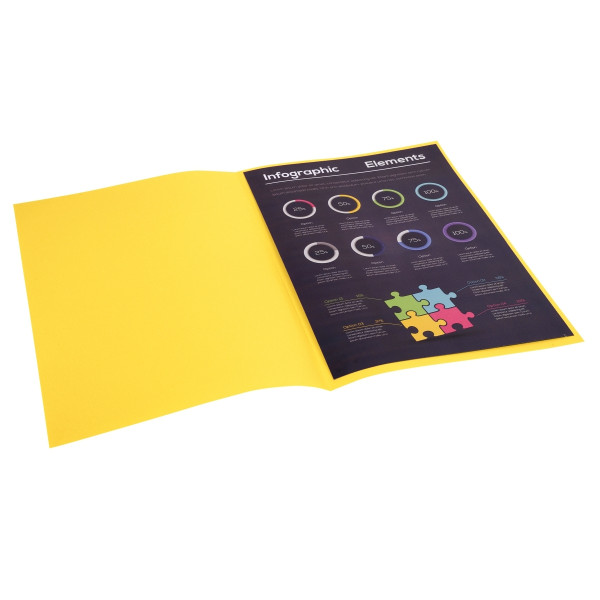 Paquet de 100 sous-chemises 80g ROCK"S format 22x31 cm, citron
