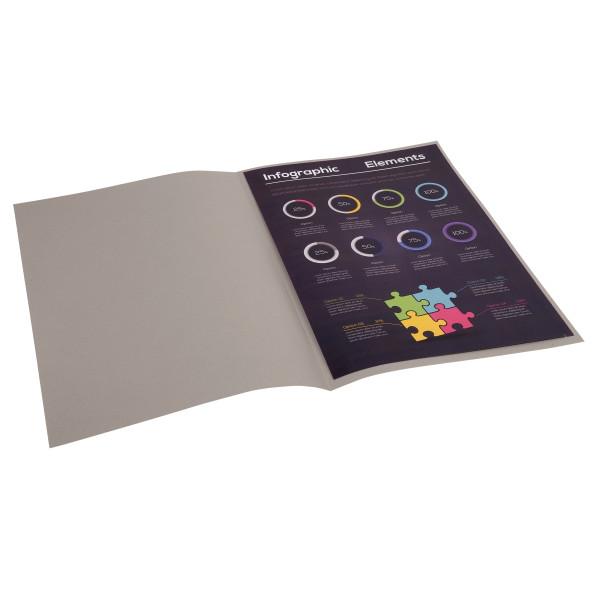 Paquet de 100 sous-chemises 80g ROCK"S format 22x31 cm, gris