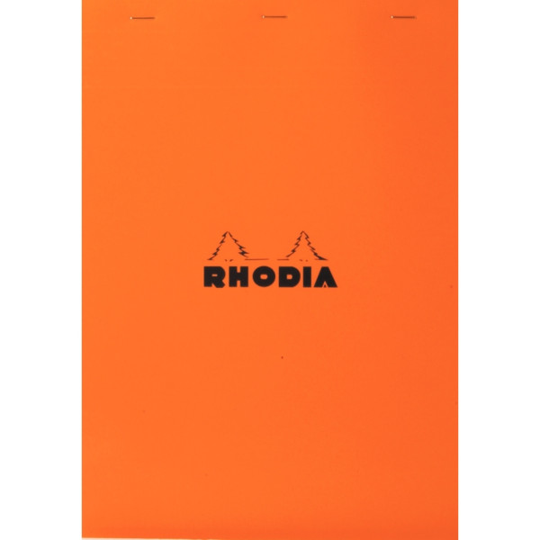 Bloc de bureau RHODIA 80 feuilles, format 11x17 cm, quadrillé 5x5, papier blanc 80g