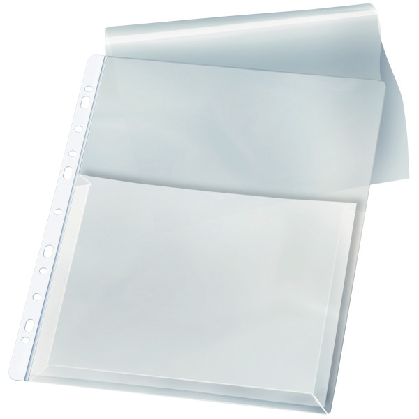 Sachet de 10 pochettes plan perforées en PVC avec rabat