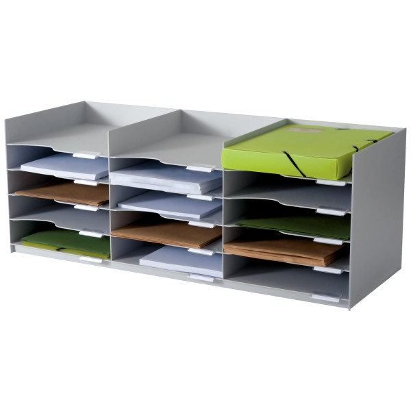 Bloc 15 cases 857x313x327mm gris