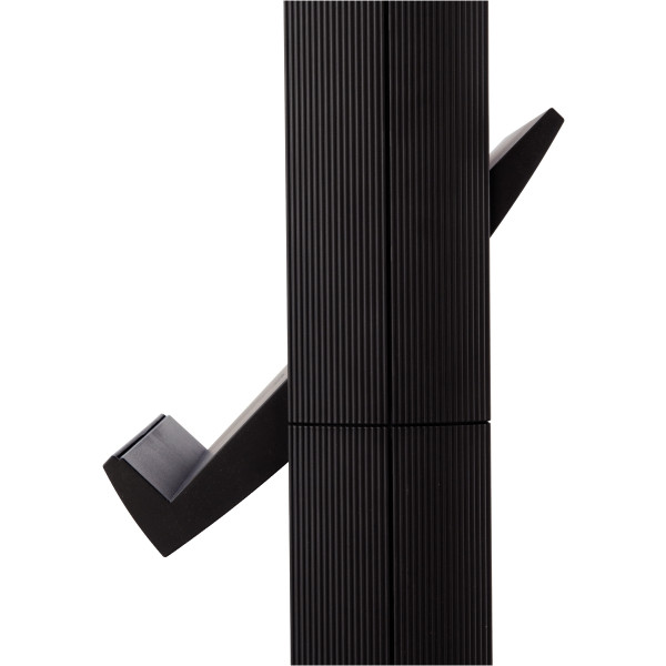 Présentoir mobile universel 3 tablettes + stockage noir
