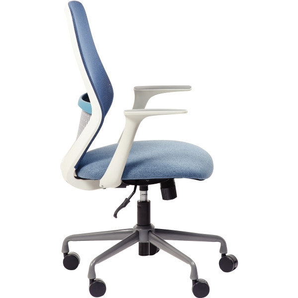 Siège ambiance Ekley structure gris clair/assise et résille bleu