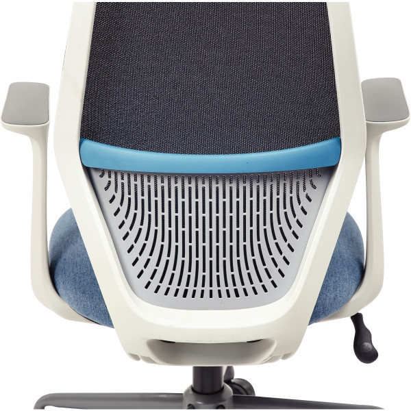 Siège ambiance Ekley structure gris clair/assise et résille bleu