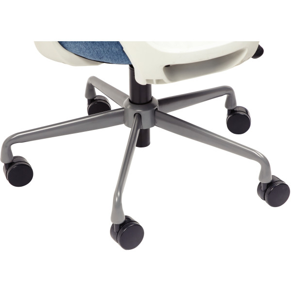 Siège ambiance Ekley structure gris clair/assise et résille bleu