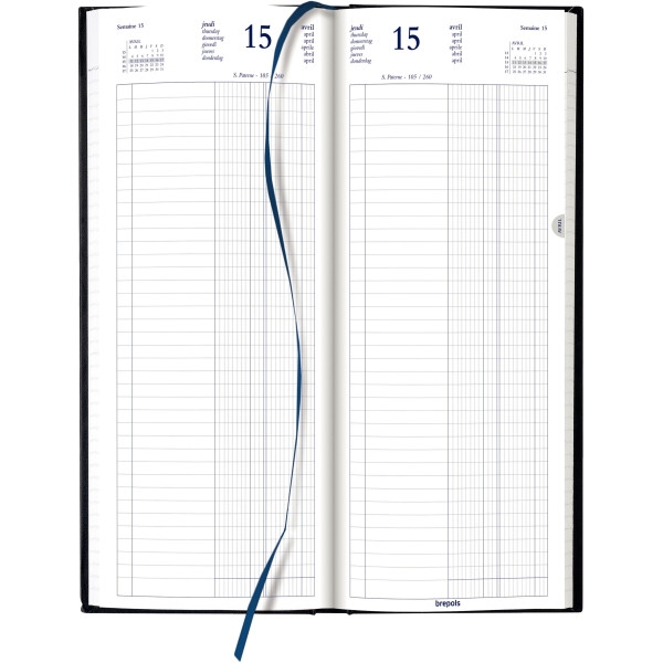 Agenda banquier long 2 volumes noir