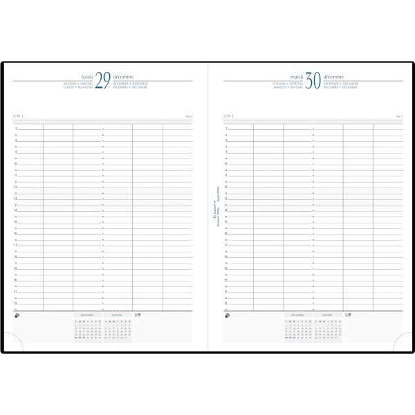 Agenda Journal29 1 jour par page noir