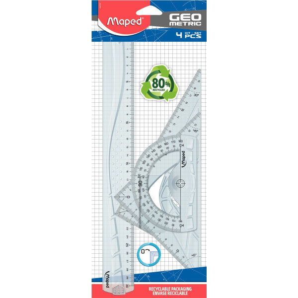 Set de 4 articles de traçage recyclé