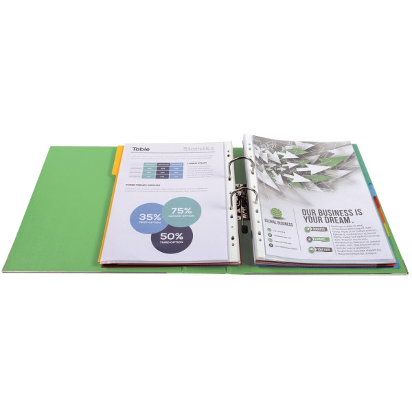 Classeur à levier PREM'TOUCH format A4+, dos 8 cm, vert moyen