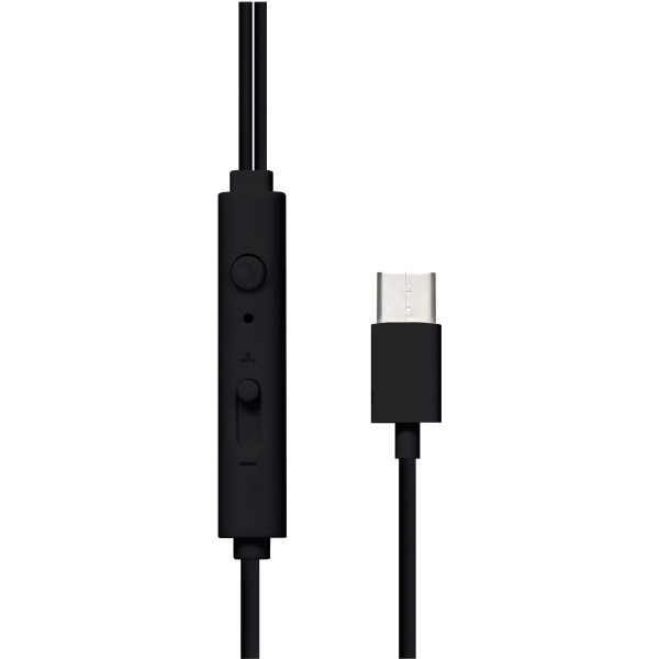 Ecouteurs filaires USB-C T'NB. - Semi-auriculaires très confortables et stables. - Equipés du contrôle du volume et d'un