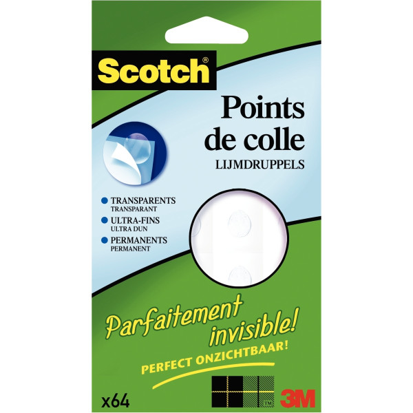 Blister de 64 pastilles adhésives invisibles