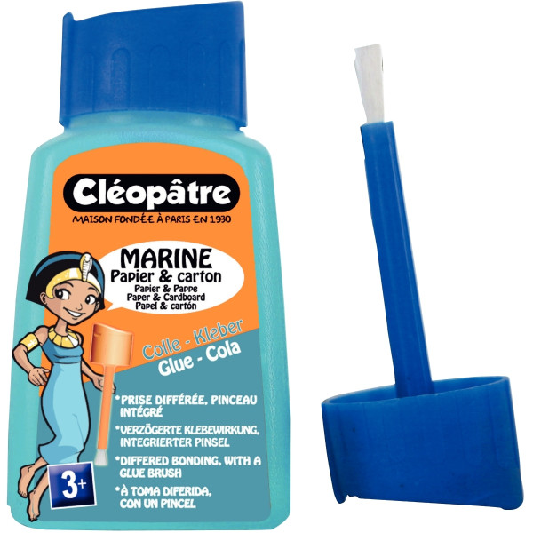 Flacon de colle 60ml bleutée marine
