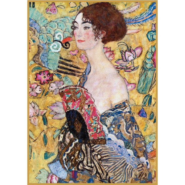 Puzzle 1000 pièces, KLIMT Dame à l'éventail