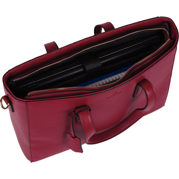 Sac cabas lady 15,6 pouces coloris framboise