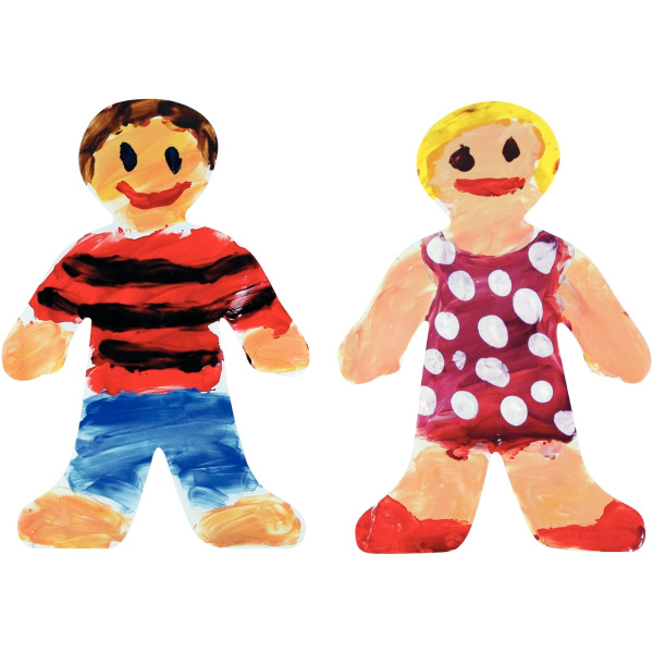Kit de 36 silhouettes d'enfants en papier