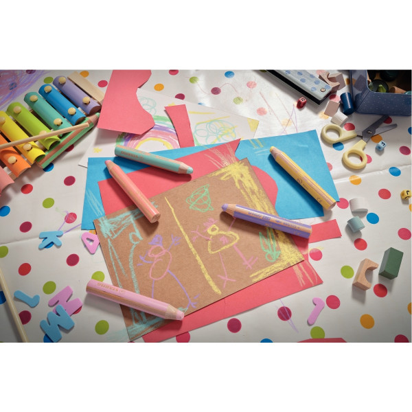 Étui de 18 crayons Woody dont 6 pastels