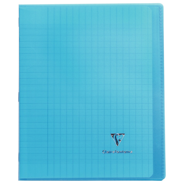 Piqûre 96 pages KOVERBOOK, format 17x22 cm, seyès 90g, couverture polypropylène bleu