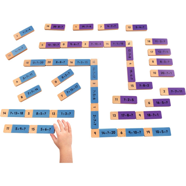 40 dominos addition soustraction en bois