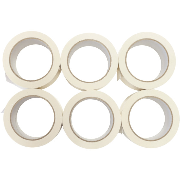 Rouleau adhésif en PVC blanc 66mx50mm