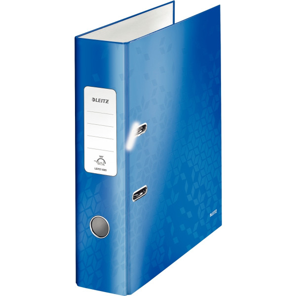 Classeur à levier 180° WOW pour format A4, dos 8 cm, bleu