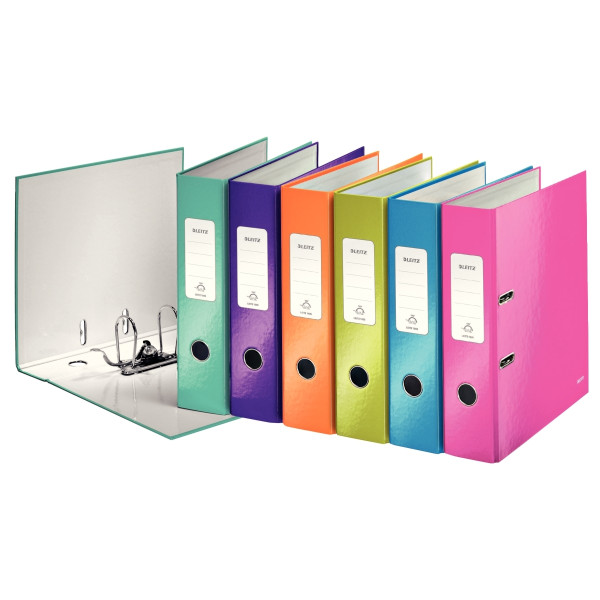 Classeur à levier 180° WOW pour format A4, dos 8 cm, menthe
