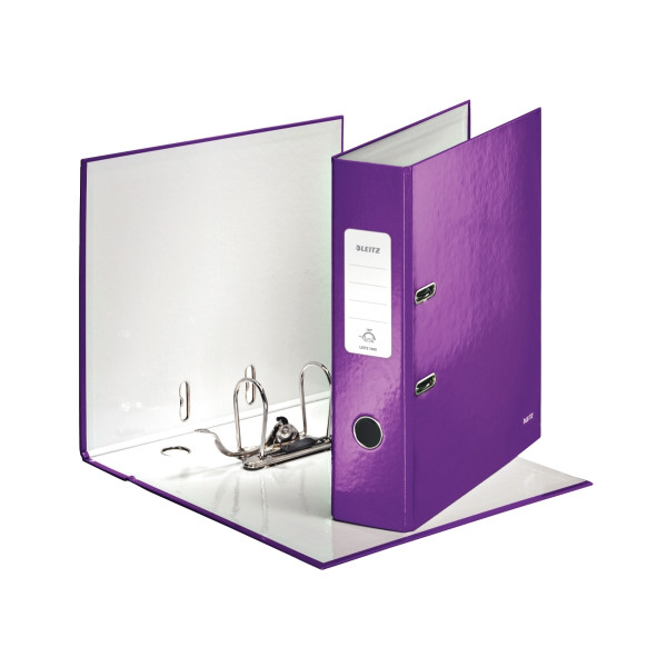Classeur à levier 180° WOW pour format A4, dos 8 cm, violet