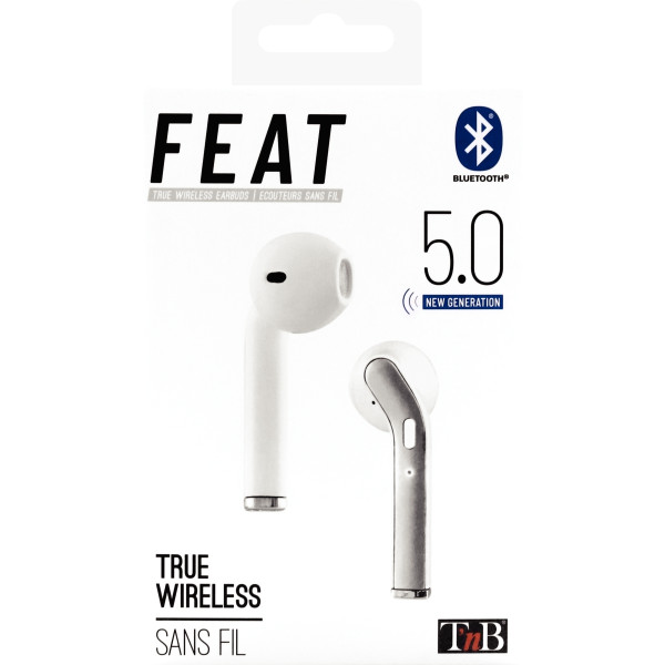 Ecouteurs bluetooth Feat blanc