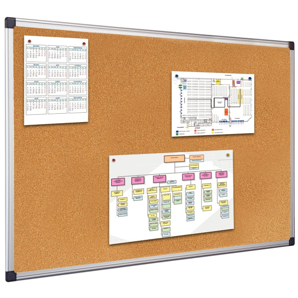 Tableau liège lg45xL60cm avec encadrement alu