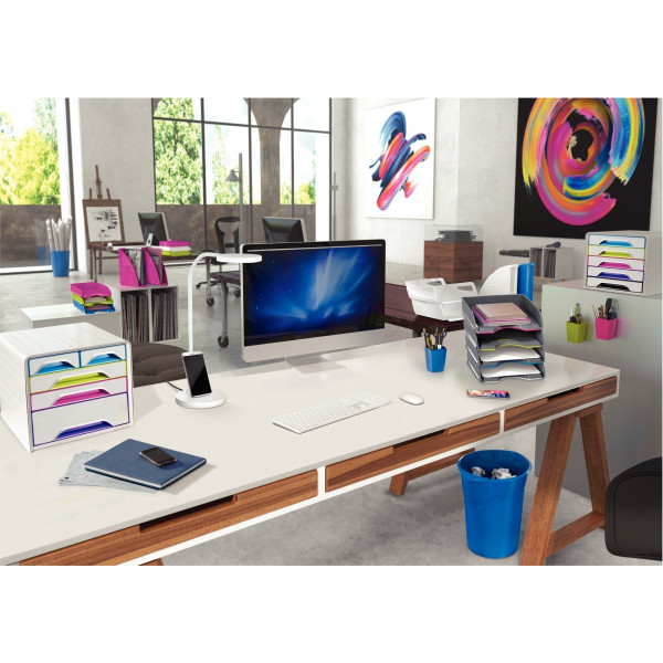 Porte revues en polystyrène robuste et rigide CEP dos 8,5 cm gloss rose