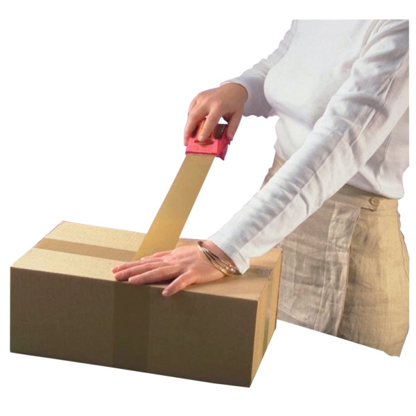 Rouleau adhésif en polypropylène transparent 48mmx20m avec dévidoir